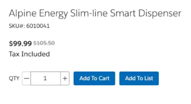 Product page for users in Canada — price displayed
