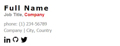 The target email signature design